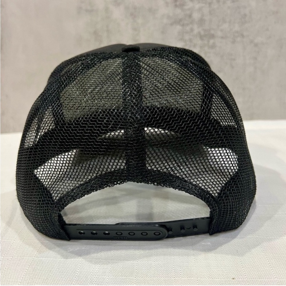 OTTO Black Trucker Hat Gold Eagle Logo Men One Size Fits Most Mesh Back Snapback - Picture 4 of 7
